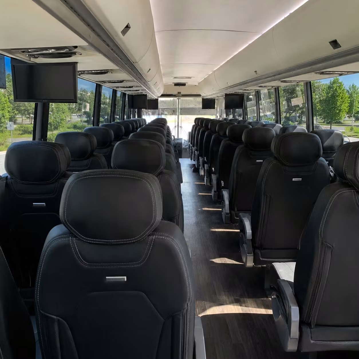 56 passenger charter bus interior